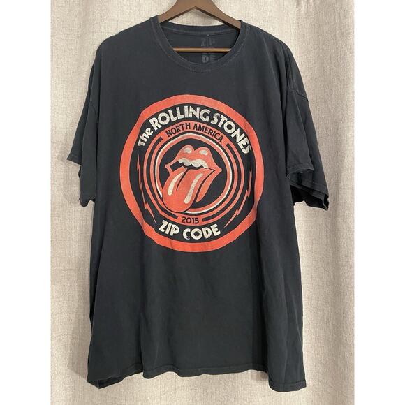 The Rolling Stones - North America - 2015 Zip Code Tour - Black Shirt - 2XL - Picture 2 of 6